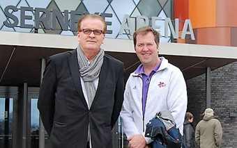 Geson & Teddy Moen CEO Norwegian Coaches Ass - Prioritet Serneke Arena in Gothenburg